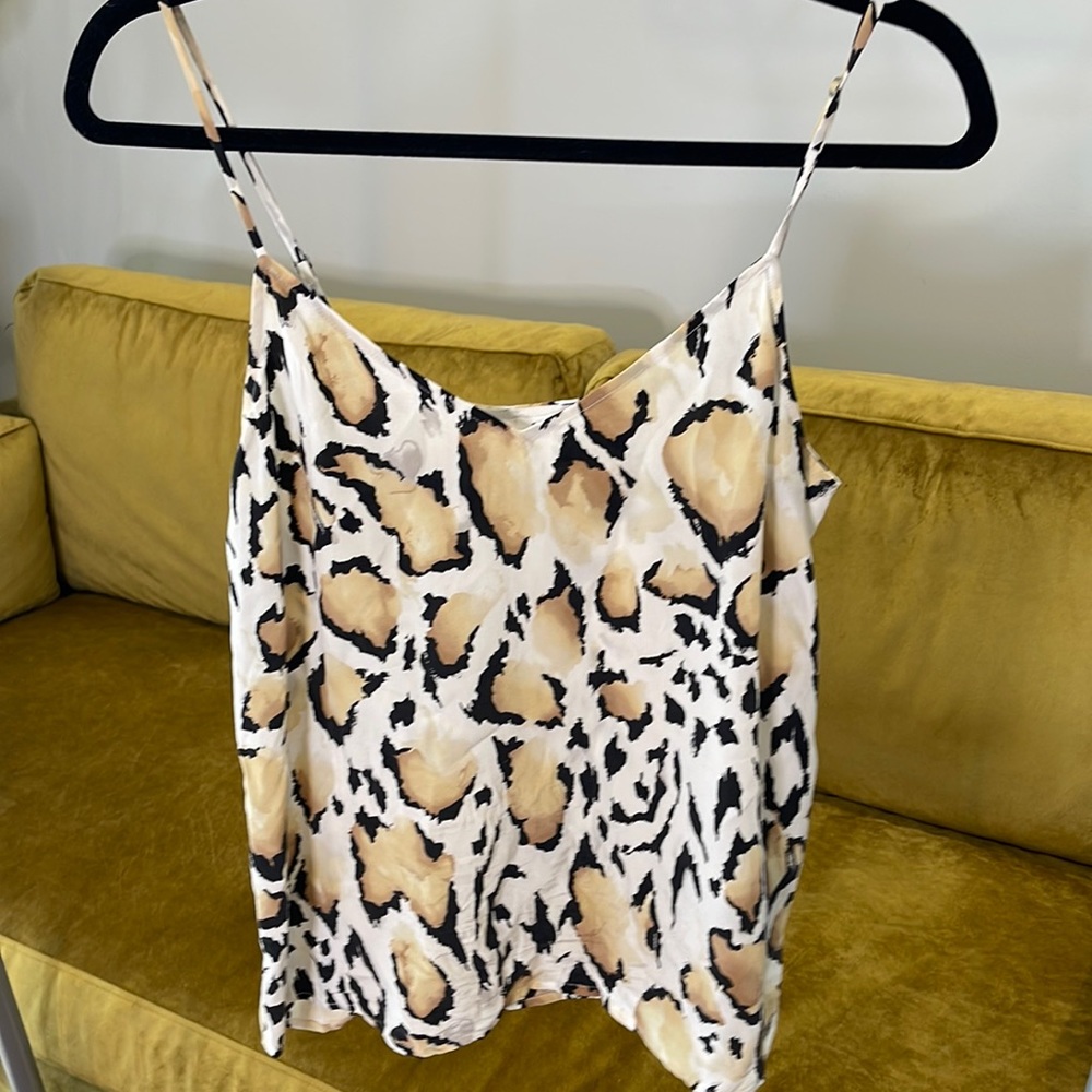 EQUIPMENT 100% real silk leopard print camisole